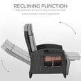 thumbnail image 4 of Outsunny Outdoor Recliner Chair with Adjustable Backrest, Cushion, Light Grey, 4 of 10