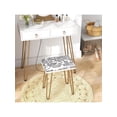 thumbnail image 4 of Ourlova Table With Mirror Lamp.Dressing Table With 4 Drawers.3 Lighting Modes.Dressing Table With Upholstered Stool And Table. Round Mirror Dressing Table For Bedroom White, 4 of 5