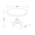 thumbnail image 3 of Pemberly Row 36" Wood Counter Height Dining Table in Cream/Cherry, 3 of 3