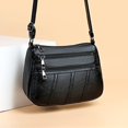thumbnail image 3 of POINTERTECK Women PU Shoulder Bag Multi-pocket Mother Solid Crossbody Handbag (Black), 3 of 10