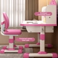 thumbnail image 4 of Trayknick Ensemble de 2 Pcs/ensemble Multi Support à Livres Élargi Bureau de Table Chaise Ensemble Motif de Dessin Animé Enfants Hauteur Réglable Tiroir d'Étude Table avec Chaise Ensemble, 4 of 13