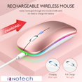 thumbnail image 4 of Souris Sans Fil Rechargeable Bluetooth pour MacBook pro MacBook Air Ordinateur Portable Mac Chromebook Windows Notebook MacBook HP PC DELL, 4 of 10