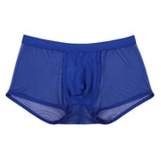 FhsagQ Underwear Mens Underwear Cotton Stretch Super Fit Mens Low Rise Briefs Ice Thread Underpants Fashion Ride up Underwear Pant Men Underwear Pack Boxers Brief Blue Blue M