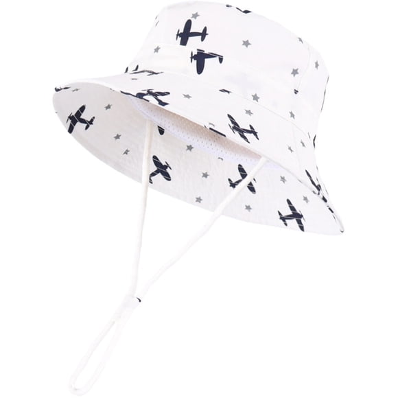 UPF 50+ Baby Girl Sun Hat Adjustable Wide Brim Toddler Bucket Hat for Outdoor Beach Summer Kids