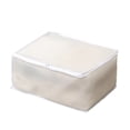 thumbnail image 2 of Vaidha Folding Plastic Storage Box For Storage Under The Bed Odorless Moistureproof Trash Can Suitable For Pillows Coats Blankets White Translucent, 2 of 7