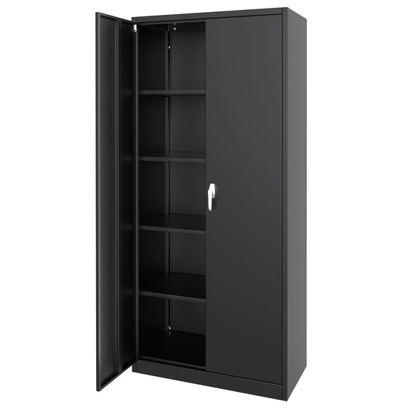 Cherish 72" Lockable Rolling Metal Storage Cabinet – Steel Tool Organizer with Wheels & Adjustable Shelves for Garage, Office, Home