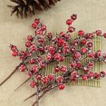 thumbnail image 1 of 10Pcs Mini  Artificial Red Berries  Flower New Year Home Ornaments, 1 of 8