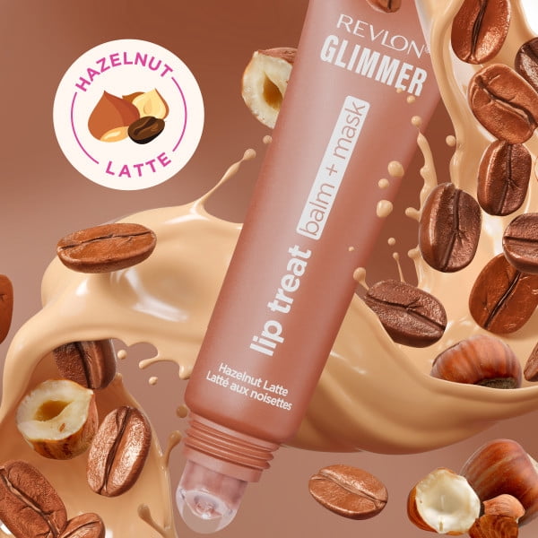 Baume + masque pour les lèvres Glimmer™ pour lèvres sèches, nuit, 006 Latté aux noisettes , 12ml