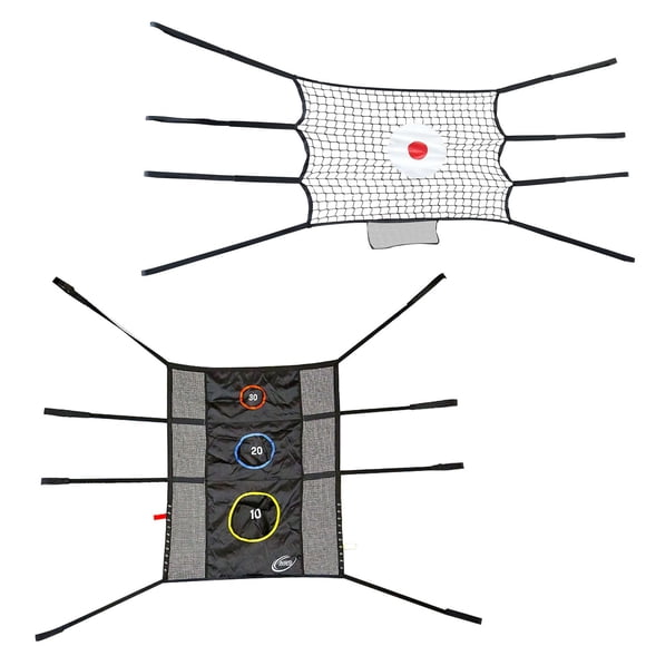 SKYWALKER TRAMPOLINES Game Accessory Kit Only, Bounce Back and Triple Toss Game for Outdoor Trampolines, ASTM, Easy Install, Throwng Practice