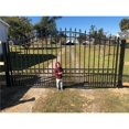 thumbnail image 4 of ALEKO London Style Ornamental Iron Wrought Single Swing 18' Driveway Gate, 4 of 9