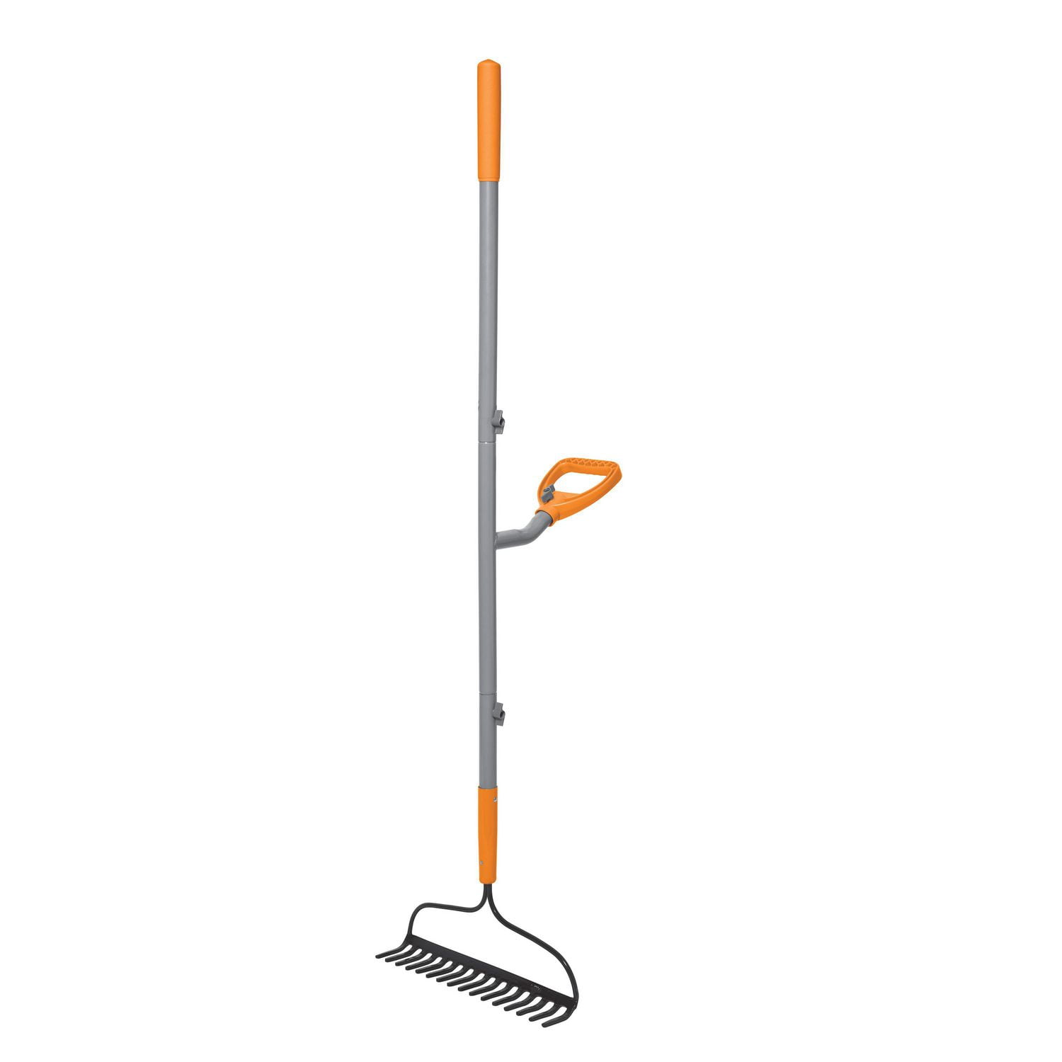 ErgieShovel 16-Tine Strain Reducing Steel Bow Rake with 54-Inch Steel Shaft