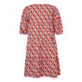 thumbnail image 3 of Robe Maxi Décontractée d'Été pour Femmes, Bohème à Fleurs, Col en V, Manches Courtes Bouffantes, Robe de Plage Longue Évasée, Bleu Ciel, M, 3 of 7