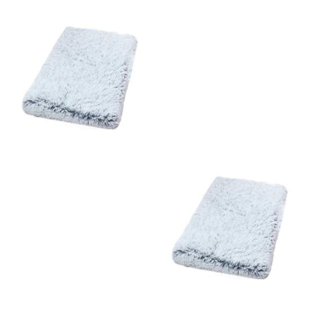 Youkk Pet Mat Suitable For All Breeds Easy To Clean Value For Money Durable Dog Bed grey white M 50*40*5cm 2Set