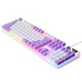 thumbnail image 2 of funtasica Mechanical Gaming Keyboard RGB Backlit USB Multimedia Controls for Computer Game White, 2 of 4