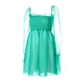 thumbnail image 4 of Robe Décontractée Femme Été Couleur Unie Cou Carré Longue Manche Transparente S/M/L/XL, 4 of 5