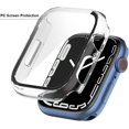 thumbnail image 5 of KOMI Case Compatible with Apple Watch Series 8 7 45mm PC with Tempered Glass Screen Protector,3Pack Full Coverage Ultra-Thin HD Clear Protective Cover for iWatch S7(45mm, Clear/Black/Green), 5 of 5