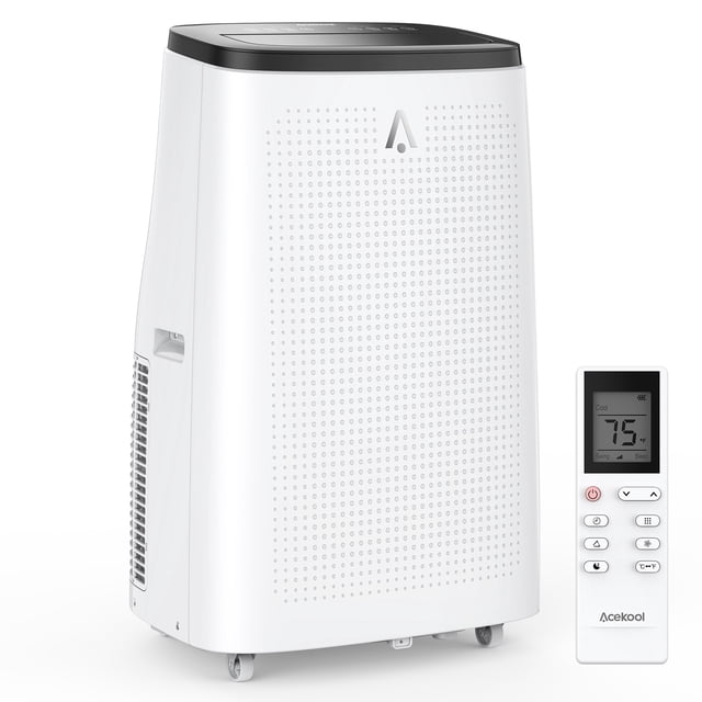 YUSAZENS Portable Air Conditioner 14000 BTU- 3-in-1 AC- Remote- Low Noise- Energy Efficient- White+Black