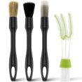 thumbnail image 1 of 4PCS Car Detailing Brush Set  Car Interior Detailing Brushes Kit  Natural Boars Hair Detail Brush  Auto Ultra-Soft Detail Cleaning Brush Tool  for Automotive Trim Wheel Rim Engine Cleanin, 1 of 8