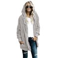 thumbnail image 2 of Innerwin Manteau à Capuche pour Femmes, Veste d'Hiver Chaude à Manches Longues, Gris 4TG, 2 of 6