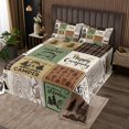 thumbnail image 2 of YST Happy Camping Bedspread Set Rustic Cabin Camper Twin Quilt Sets Rv Car Accessories For Travel Trailers,Buffalo Plaid Arrow Pine Trees Coverlet Set Travel Adventure Bedding Set, 2 of 5