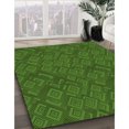 thumbnail image 3 of Ahgly Tapis d'Intérieur Lavable en Machine Carré Transitionnel Vert Lime Foncé, 3 Pieds Carré, 3 of 7