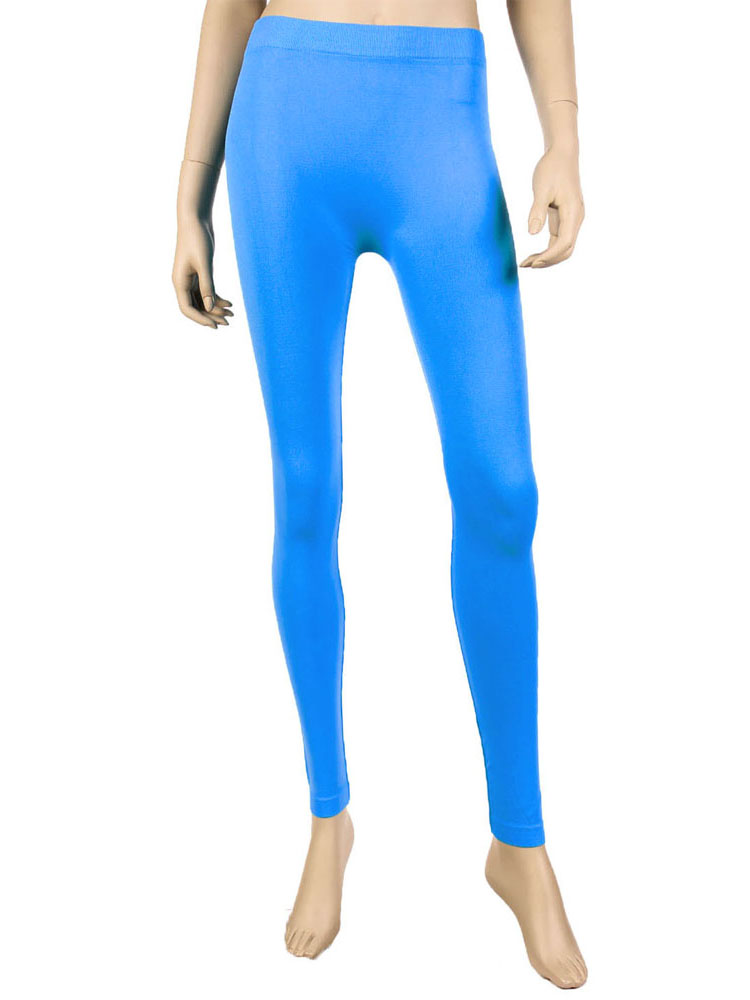 LAVRA Leggings Colorés en Spandex pour Femmes - Bleu Ciel