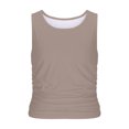 thumbnail image 5 of Timegard Summer Tank Tops for Women Round Neck Casual Soft Comfy Tops Sleeveless Fitted Solid Color Shirts, 5 of 5
