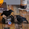 thumbnail image 2 of kurtrusly Resin Halloween Black Crow Ornament High Simulation And Clear Texture For Festive Ambiance Crooked crow 1Set, 2 of 6