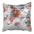 thumbnail image 1 of BOSDECO Colorful Abstract Maple Leaves Autumn Watercolor Made in Computer Program Orange Pillowcase Pillow Cover 16x16 inch, 1 of 1