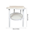 thumbnail image 3 of Four Leaf Sofa Side Table, EDHITNR Mobile Rolling Storage Snack Table, Double Layer Open Shelf Small Coffee Table for Living Room Bedside, 3 of 6