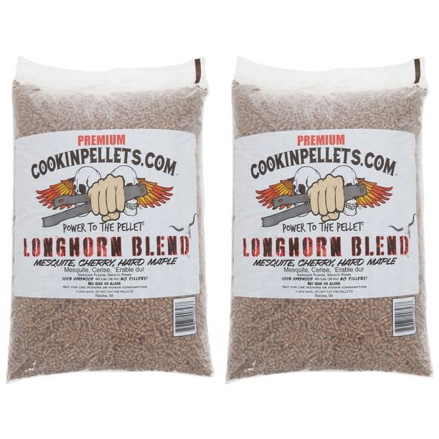 CookinPellets 40-Pound Longhorn Blend Grill Smoker Wood Pellets, (2 Pack)