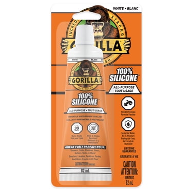 Gorilla 100% Silicone Sealant 82ml, White