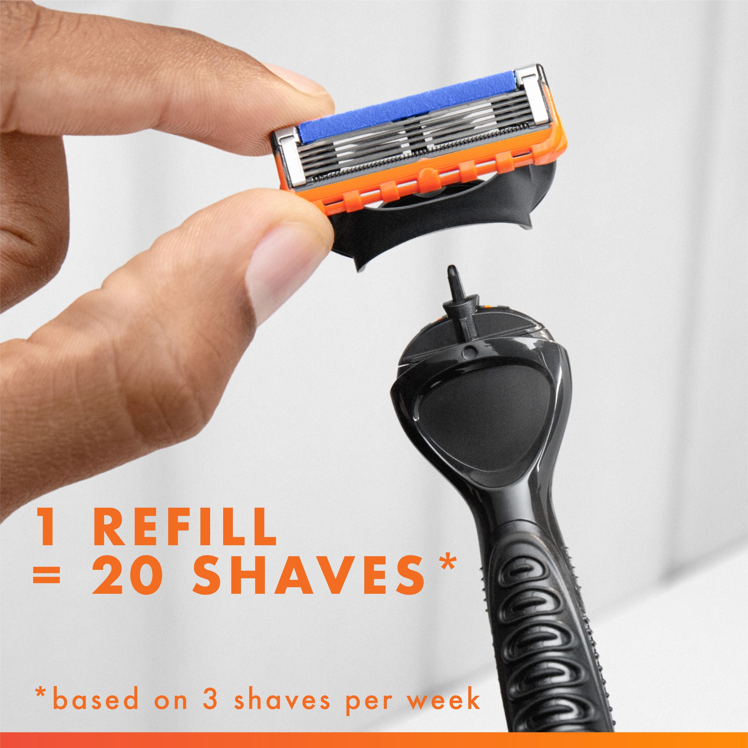 Gillette Fusion5 Power Recharges de Rasoir pour Hommes Cartouches de Rasoir, Bande Lubrifiante Plus Grand, Tondeuse de Précision, Lames de Rasoir à 5 Lames pour un Rasage de Près