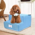 thumbnail image 2 of Milaget Stairs W/ Washable Cover Foldable Puppy Ladder Ladder Pet Ladder for Older Pets blue, 2 of 7