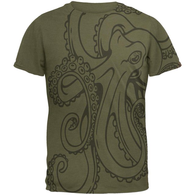 Octopus Outline Mens T Shirt