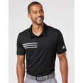 thumbnail image 1 of Adidas Mens 3-Stripes Chest Polo, S, BlackWhite, 1 of 7