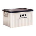 thumbnail image 1 of Luzkey Lidded Storage Bin Storage Box with Lid Versatile Large Container Utility Crate with Handles for Books Transport Organization White Blue, 1 of 7