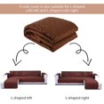 thumbnail image 4 of 2024 L Shape Sofa Slipcover Reversible Sectional Couch Cover Chaise Lounge Cover Furniture Protector Cover Large Size Gray, 4 of 10
