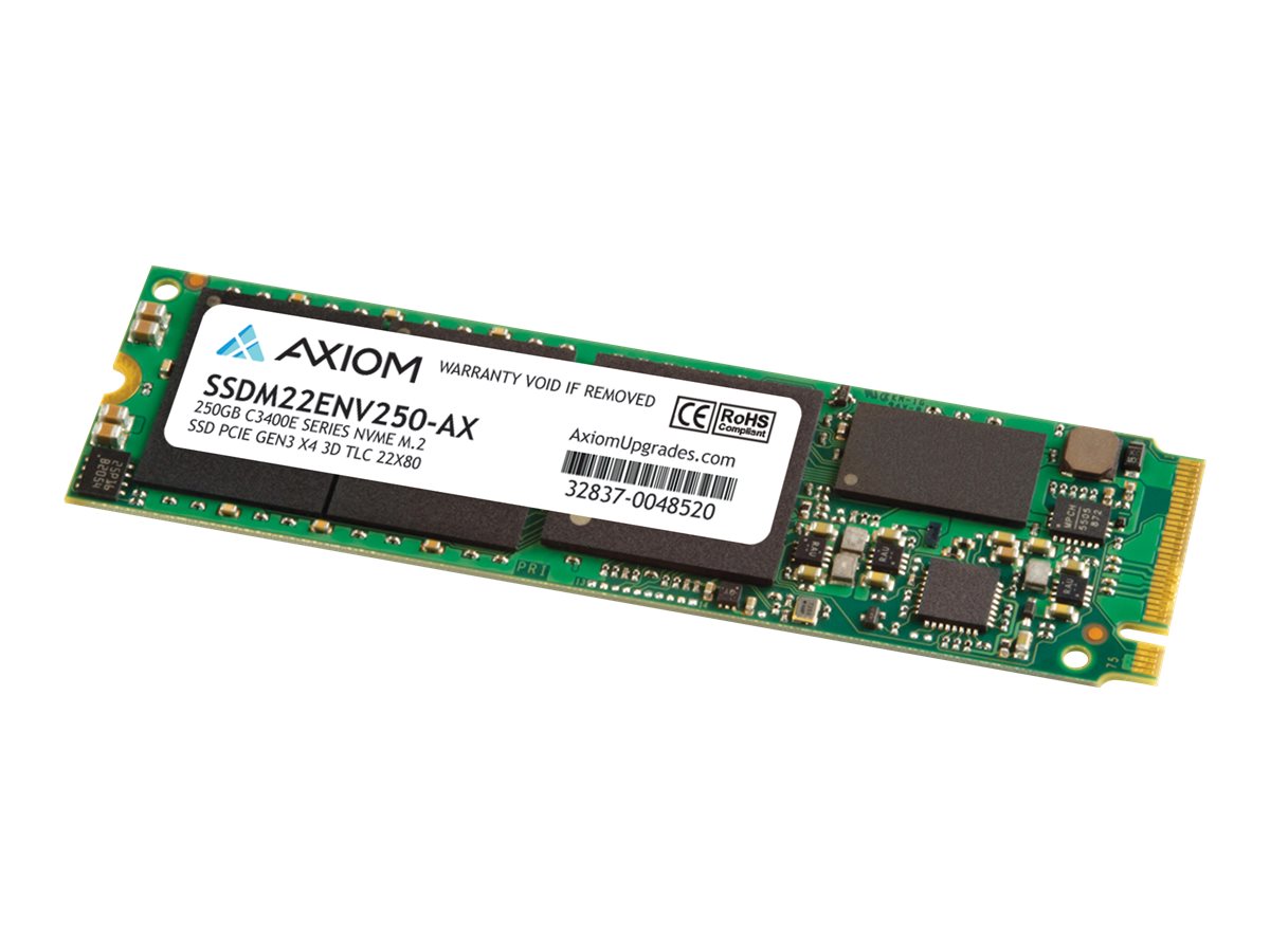 Axiom C3400e Series - SSD - encrypted - 250 GB - internal - M.2 2280 - PCIe 3.0 x4 (NVMe) - AES - Self-Encrypting Drive (SED), TCG Opal Encryption 2.0 - TAA Compliant