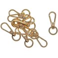 thumbnail image 2 of Baohd 10 Pièces Pivotante Mousqueton Clips Porte-Clés Porte-Clés DIY Doré, 2 of 9