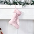 thumbnail image 4 of Iumwxz White Velvet Christmas Stocking with Snowflake and Star Patterns 40x19cm Holiday Tree Ornament Sock with Rope Hanger for Festive Home Decor Includes 1 Stocking, 4 of 6