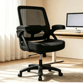 thumbnail image 1 of Ergonomic Office Chair with Extra-Thick Seat, 500 lbs Heavy Duty Mesh Office Chair with Lumbar Support and Flip-Up Armrests, Computer Desk Chair for Home Office, 1 of 9