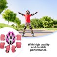 thumbnail image 4 of ZheElen Ensemble de 7 Pcs de Protections Ajustables pour Patinage à Roulettes pour Tout-Petits Bonne Dissipation de Chaleur Coudières pour Cyclisme Extérieur Rose Rouge Blanc Rayé, 4 of 6