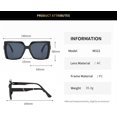 thumbnail image 5 of Large Frame Men and Women Box Sunglasses Street Shooting Outdoor Sunshade Vacation (Color : E, Size : Medium), 5 of 5