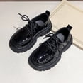thumbnail image 1 of JDQJBZ Chaussures en Cuir pour Fille Grande Enfant à Lacets Semelle Chaussures d'Uniforme Habillées, 1 of 5