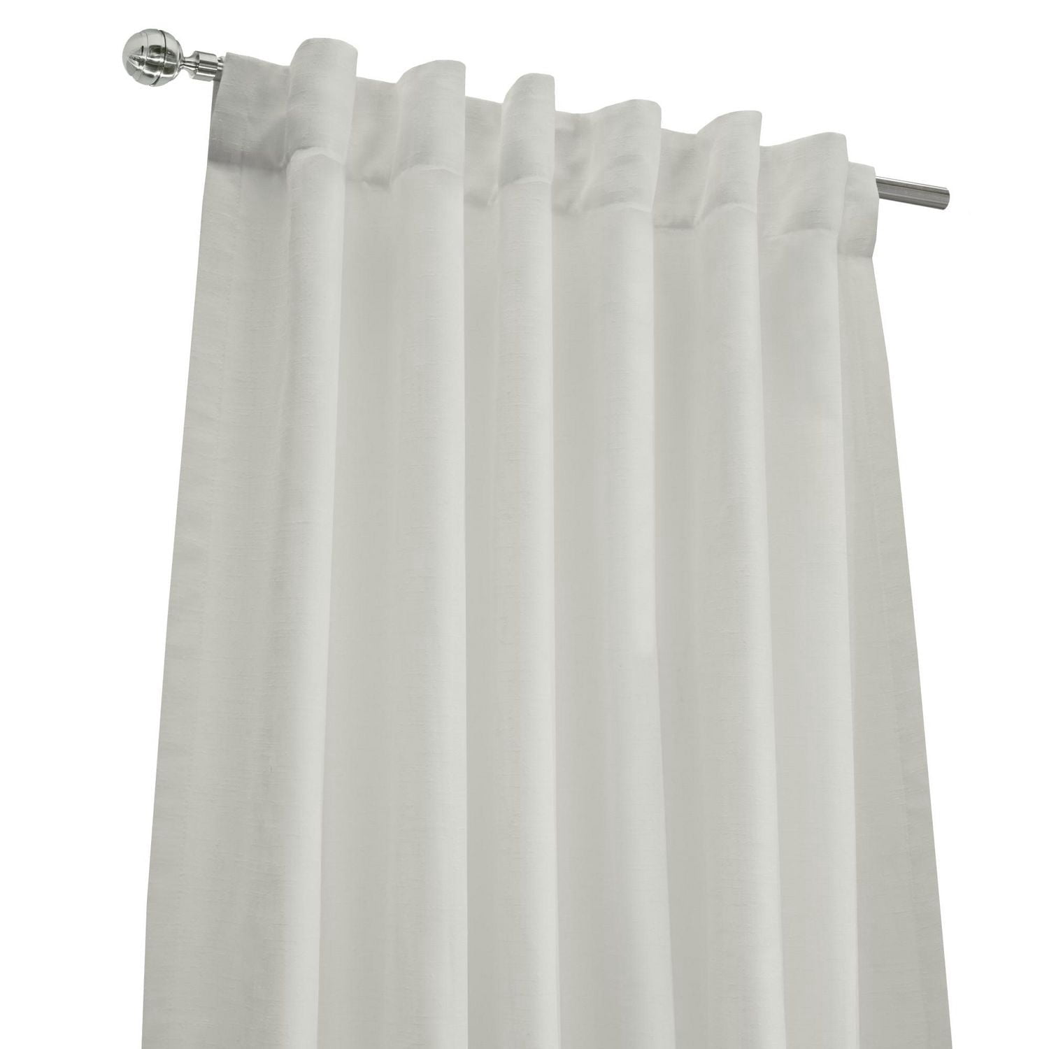 Loft Living Surrey filtrant la lumière Double Tetiere panneau de rideau 52 x 84 in Blanc
