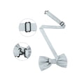 thumbnail image 4 of INSPIRE CHIC Men's Grids Patterned Solid Color Adjustable Pre-tied Bow Tie Silver Grey, 4 of 4
