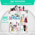 thumbnail image 3 of 360°Rotating Makeup Organizer, Adjustable Storage Large Capacity Makeup Display Case Clear Acrylic Organizer Container for Cosmetic Brushes Lipsticks, 3 of 6