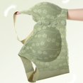 thumbnail image 4 of HBFAGFB Padded Bras for Women Front Button Built-In Bra Breathable Comfortable Underwear Green Size L, 4 of 7
