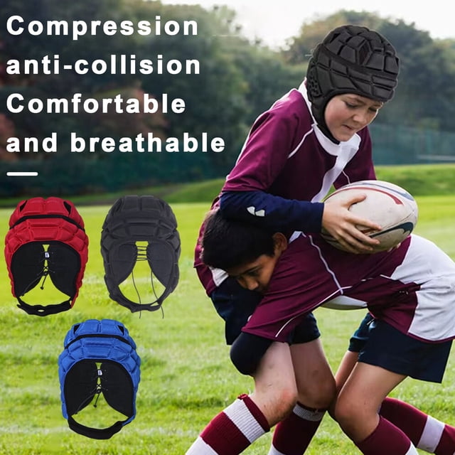 LJNYFDC Skateboard Riding Head Protector Rugby Headguard Adjustable Strap Ultralight Impact Resistant Soccer Ski Soft Protective Gear for Kids Youth